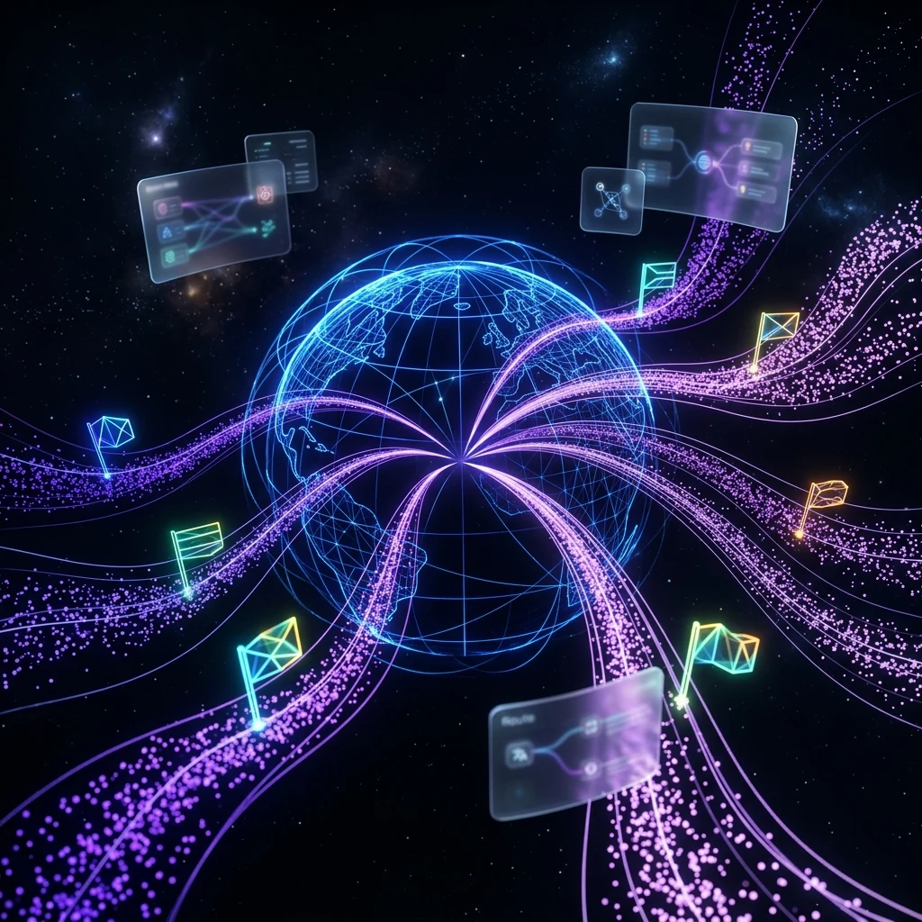 Иконки флагов разных стран и логотип Astro